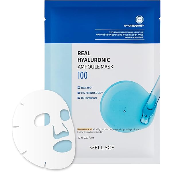 Amazon.co.jp: WELLAGE (ウェラージュ) REAL HYALURONIC SHEET MASK (1